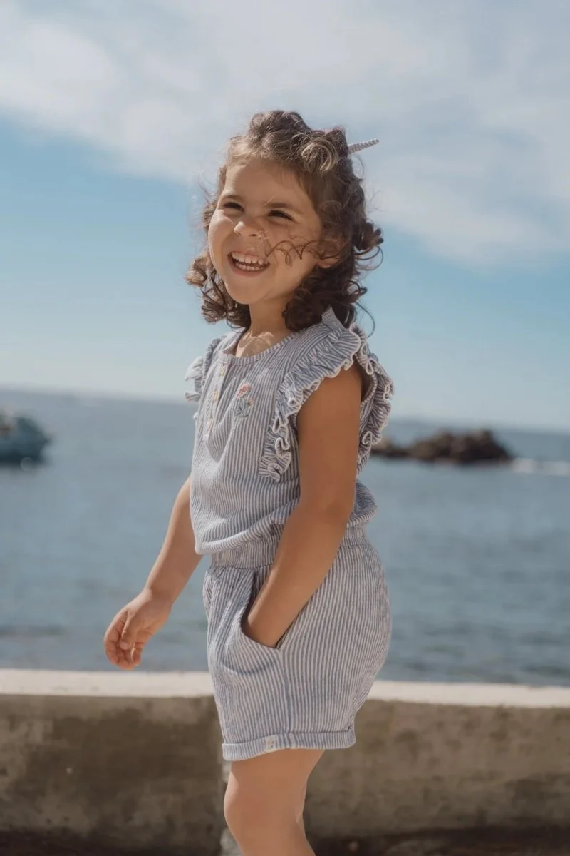 Little Dutch Tuinpakje Denim Blue Stripe - Image 16