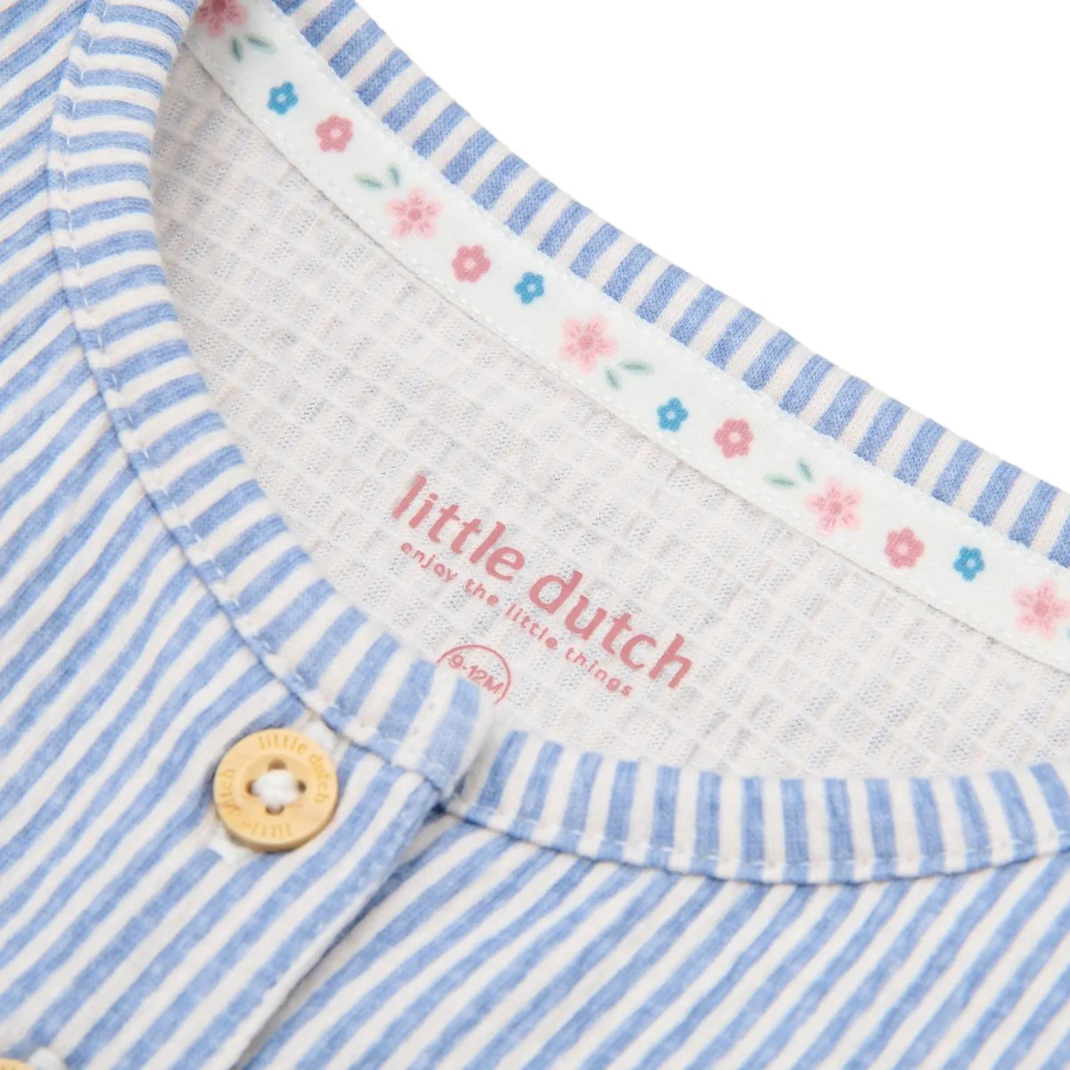 Little Dutch Tuinpakje Denim Blue Stripe - Image 3