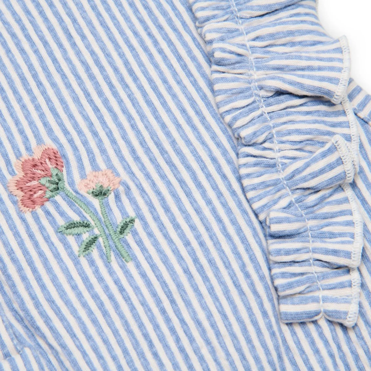 Little Dutch Tuinpakje Denim Blue Stripe - Image 4