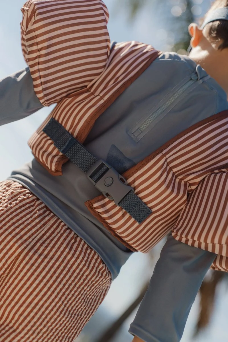 Little Dutch Zwembroek Kind Short Ocean Brown Stripes - Image 5