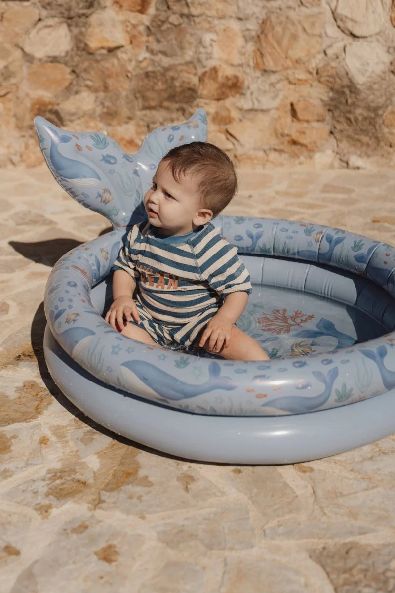 Little Dutch Zwempak Kind Korte Mouwen Ocean Blue Stripes - Image 9
