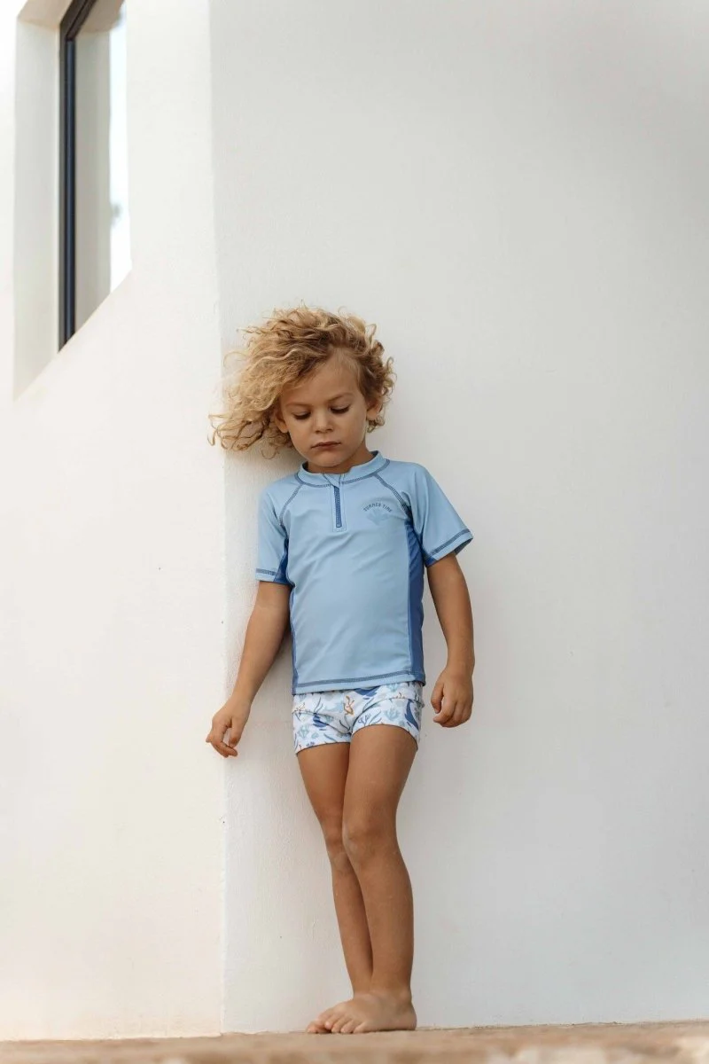 Little Dutch Zwemshirt Kind Korte Mouwen Blue Whale - Image 4