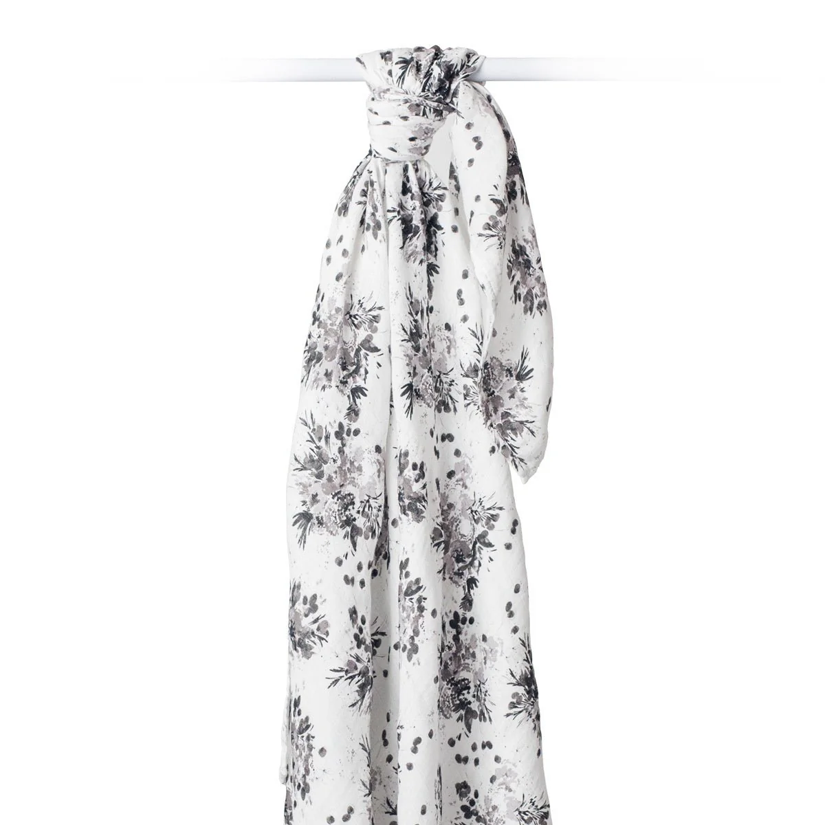 Lulujo Hydrofiele Doek Black Foral 120x120cm - Image 3