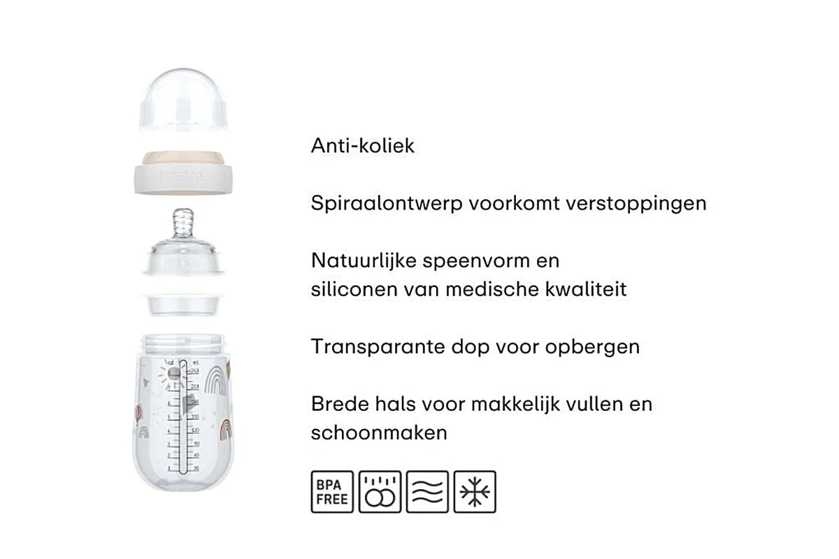 Mepal Babyfles Mio Sunshine & Rainbow 240Ml - Image 2