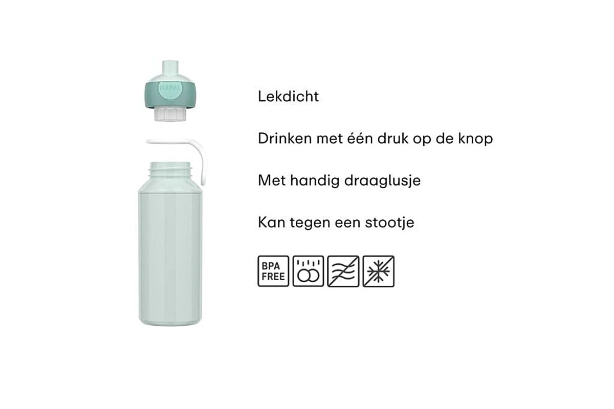 Mepal Drinkbeker Pop-Up Campus Cooolmint 400Ml - Image 2