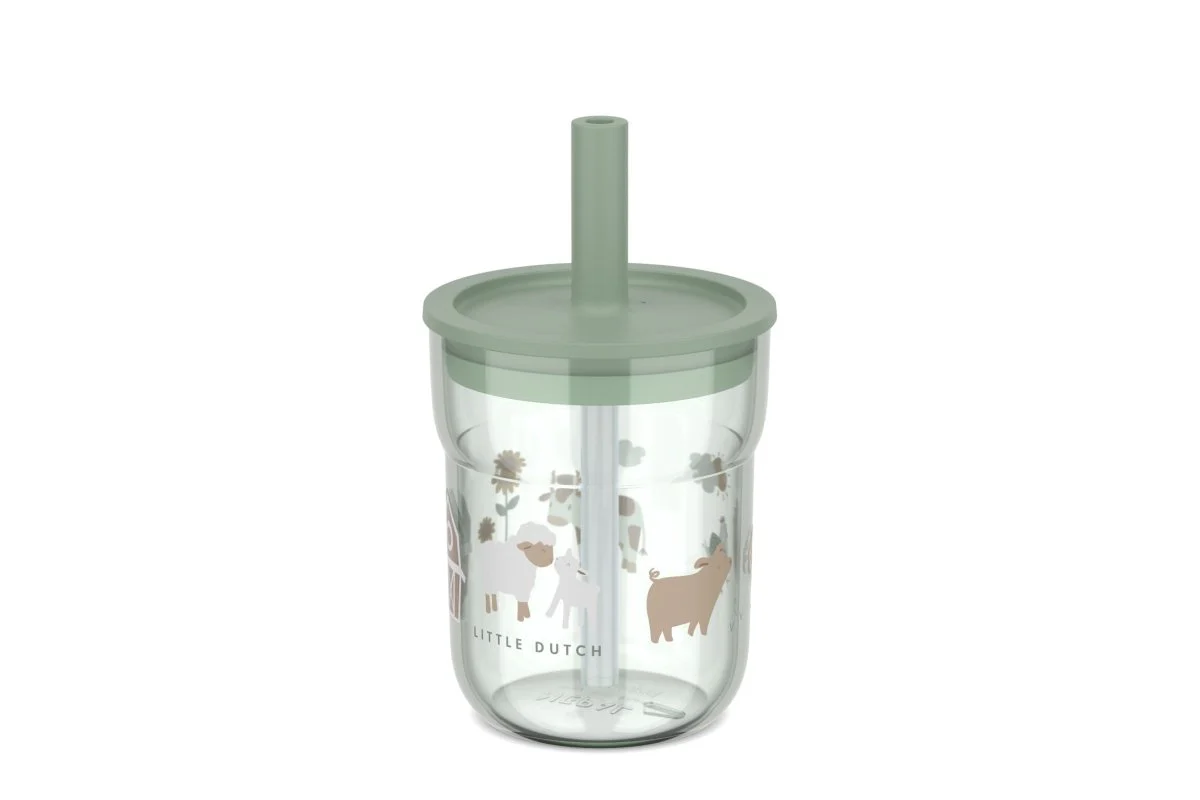 Mepal Rietjesbeker Glas Mio Little Farm 250Ml