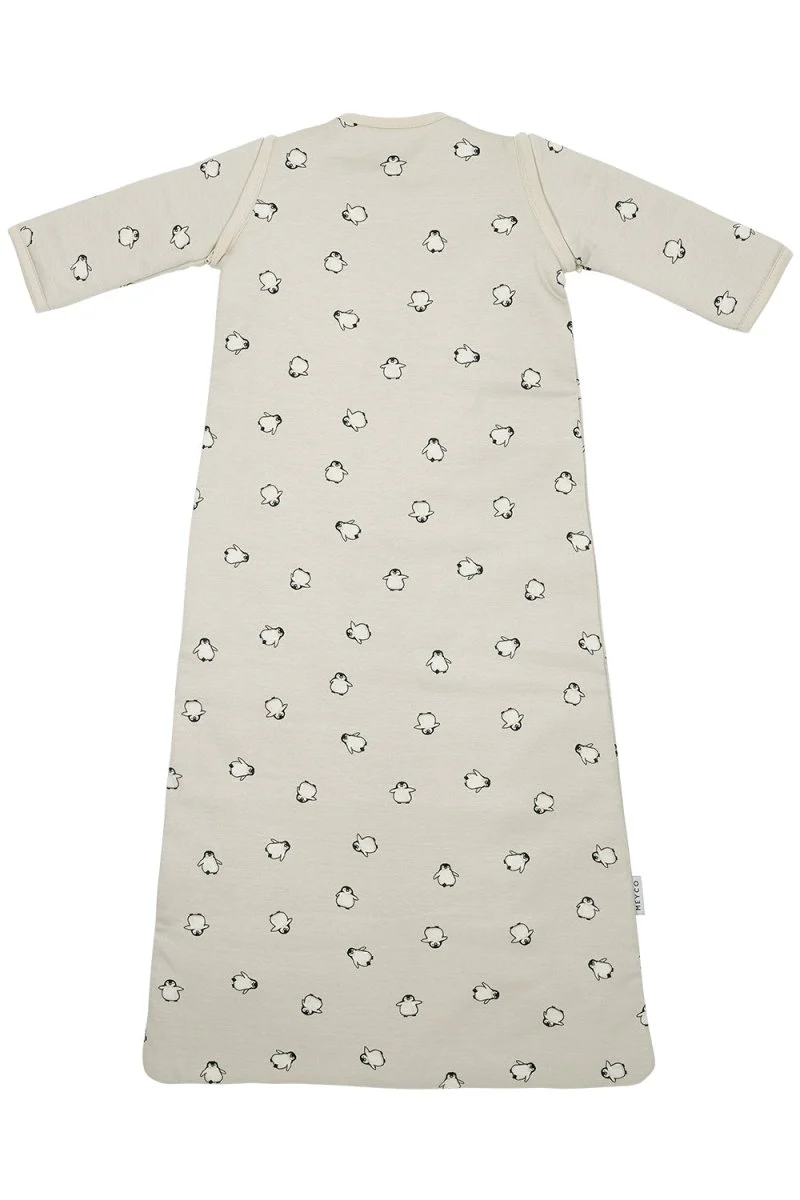 Meyco Baby Penguin Baby Slaapzak Met Afritsbare Mouwen Soft Sand - Image 2