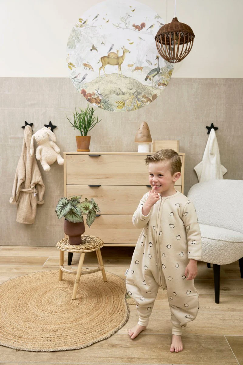 Meyco Baby Penguin Baby Winter Slaapoverall Jumper Met Vaste Mouw Soft Sand 92Cm - Image 3