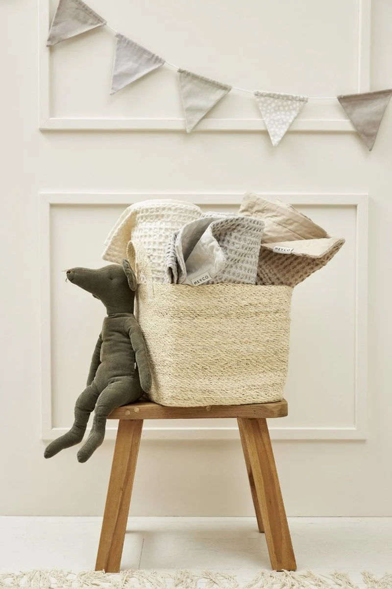 Meyco Baby Waffle Cotton Ledikant Deken Sand 75x100cm - Image 6