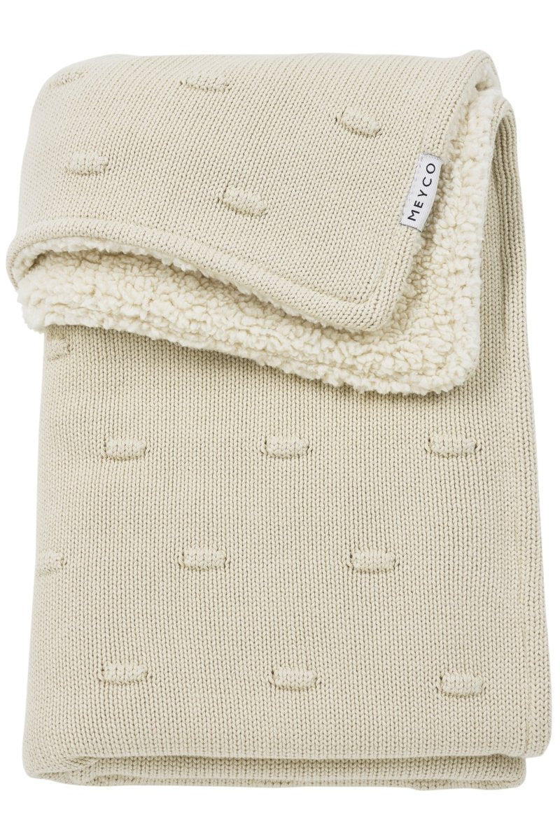 Meyco Ledikantdeken Knots Teddy Soft Sand 100X150cm