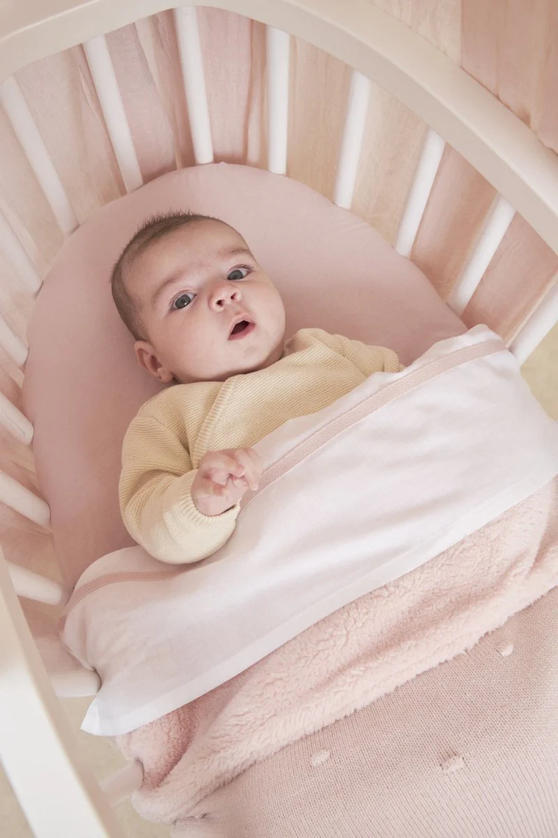 Meyco Ledikantdeken Teddy Mini Knots Soft Pink - Image 3