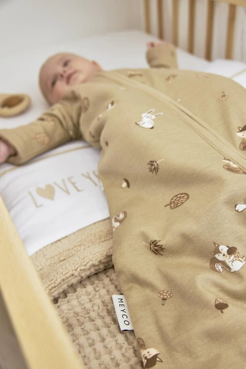 Meyco Slaapzak Baby Afritsbare Mouwen Forest Animals Sand - Image 7
