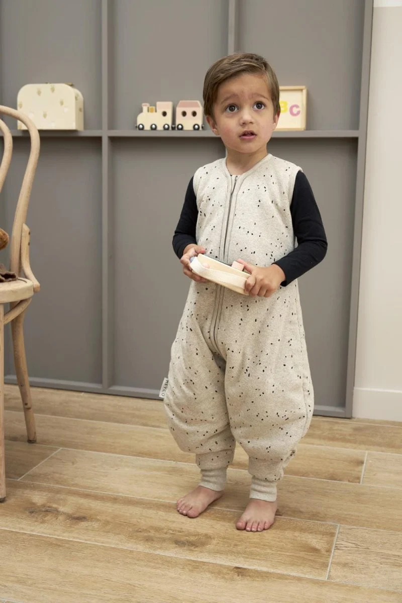 Meyco Slaapzak Baby Rib Mini Spot Winter Jumper Sand Melange - Image 5