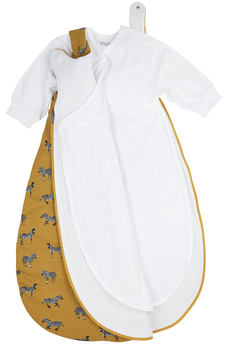 Meyco Slaapzak Baby Winter Rond 2-Delig Zebra Animal Honey Gold - Image 2