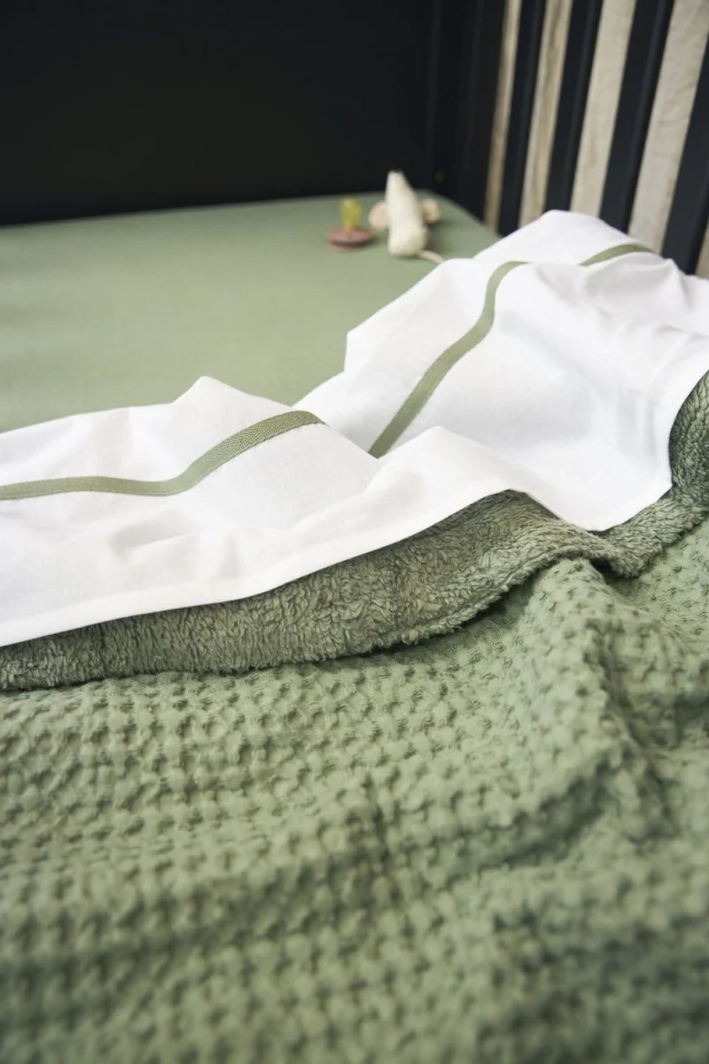 Meyco Wieglaken Bies Olive Green 75X100cm - Image 3