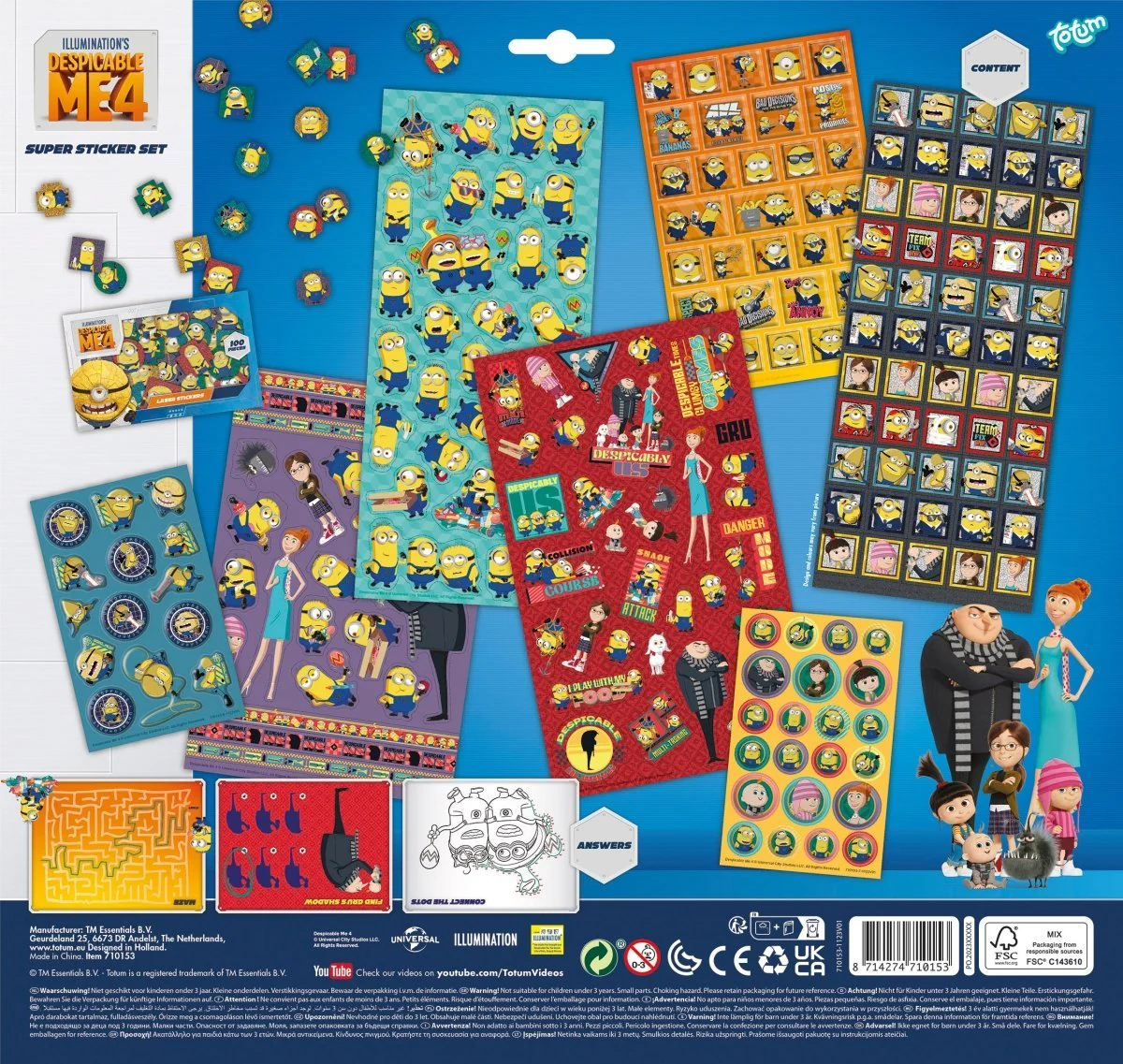 Minions Stickers 7st - Image 4