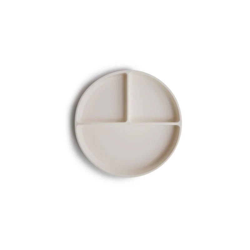 Mushie Babybord Siliconen Ivory