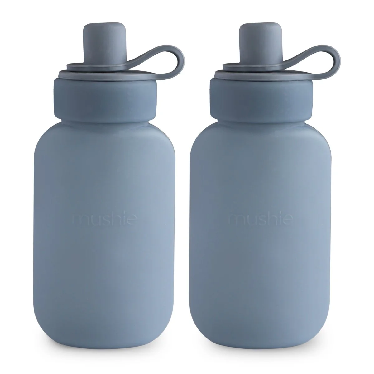 Mushie Drinkfles Silicone Puree Pouch Tradewinds 2 Pack