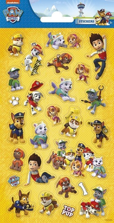 Paw Patrol Stickers Glitter
