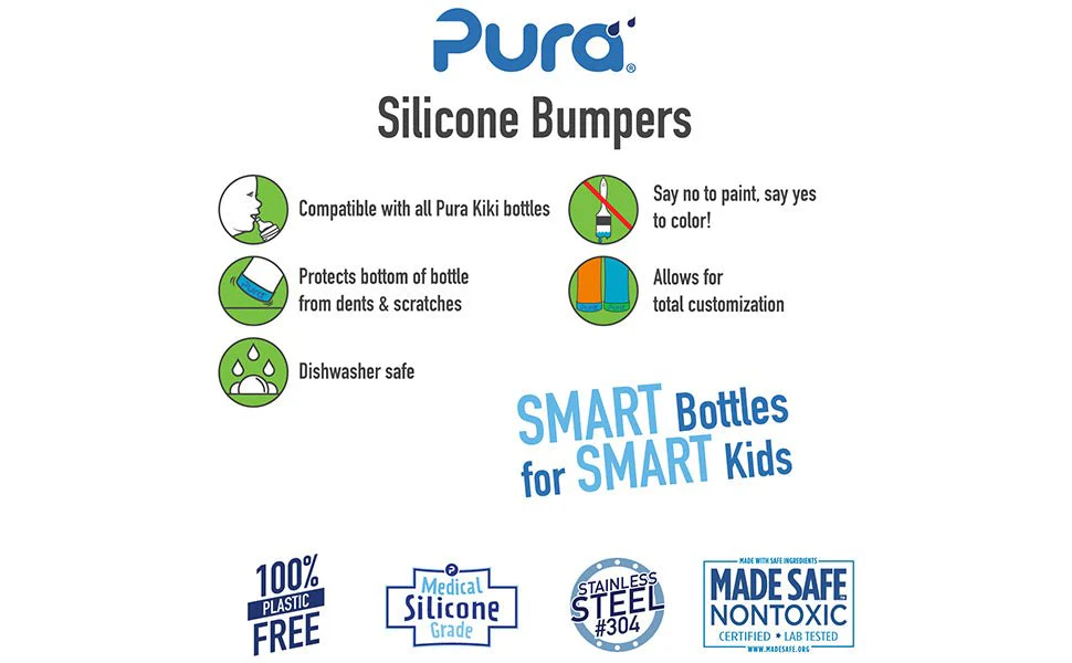 Pura Flesbeschermer Silicone Moss+Mint 2St - Image 2