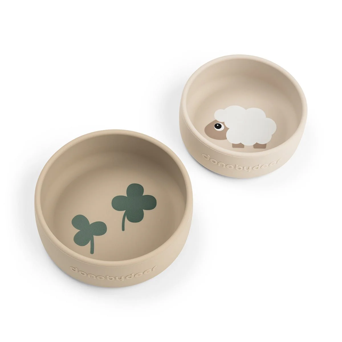 Siliconen kommen set 2 stuks Sheepy Sand