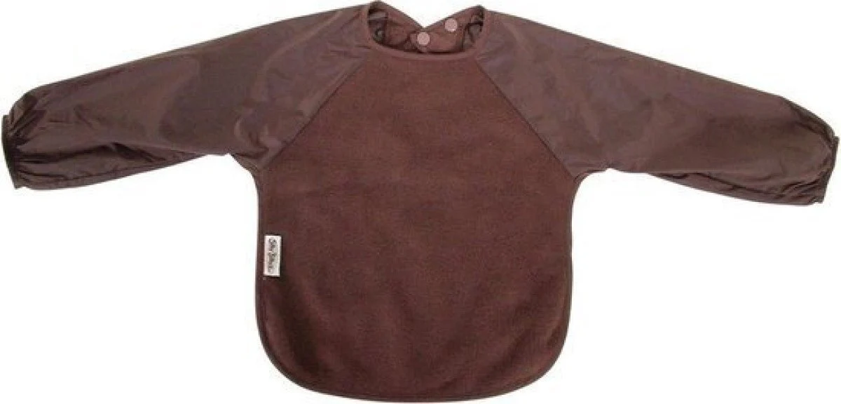 Silly Billyz Slabbetje Fleece Small Lange Mouwen Choco