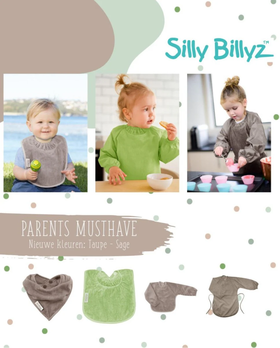 Silly Billyz Slabbetje Large Sage - Image 3