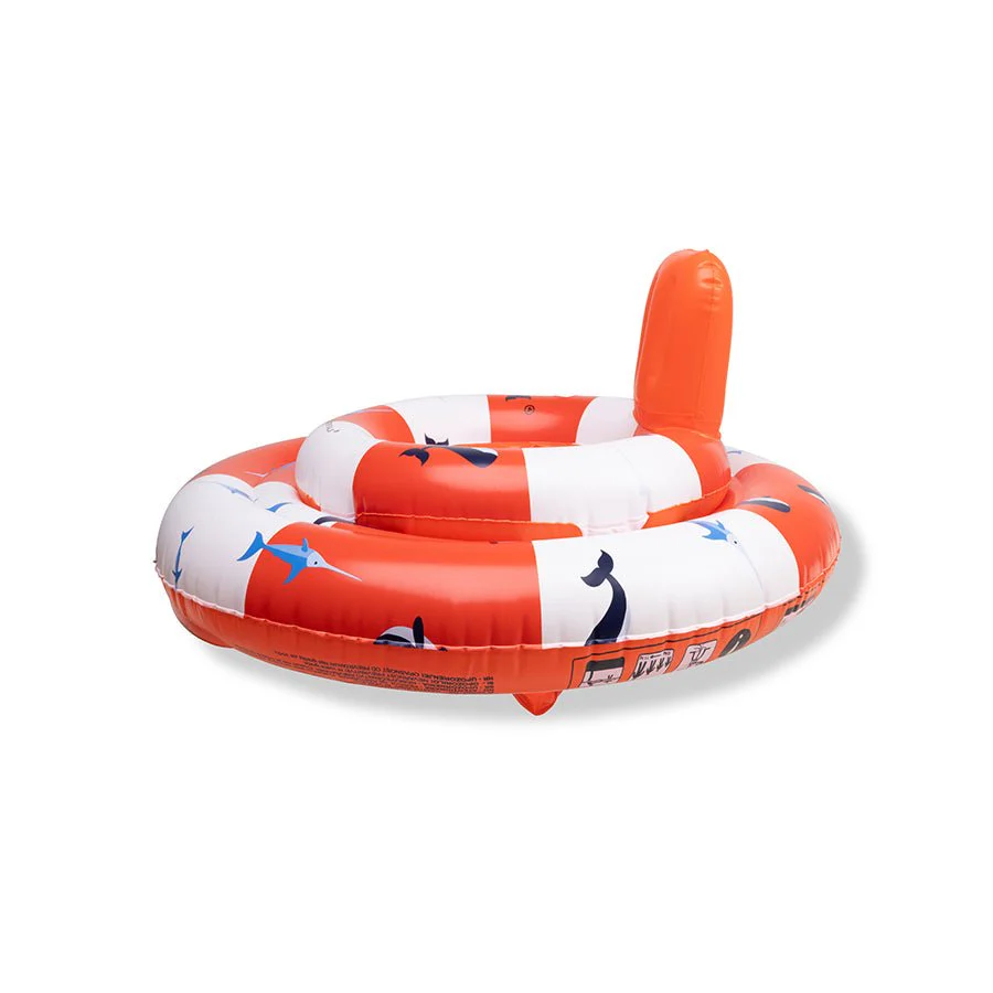 Swim Essentials Baby Float Wit/Rood Ocean Stripes 0-1 Jaar - Image 2