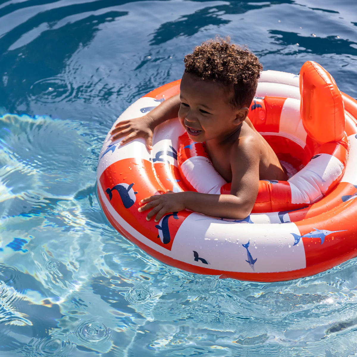 Swim Essentials Baby Float Wit/Rood Ocean Stripes 0-1 Jaar - Image 6