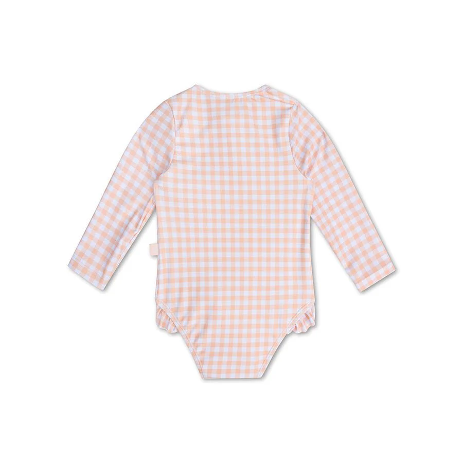 Swim Essentials Badpak Kind Apricot Orange Lange Mouwen