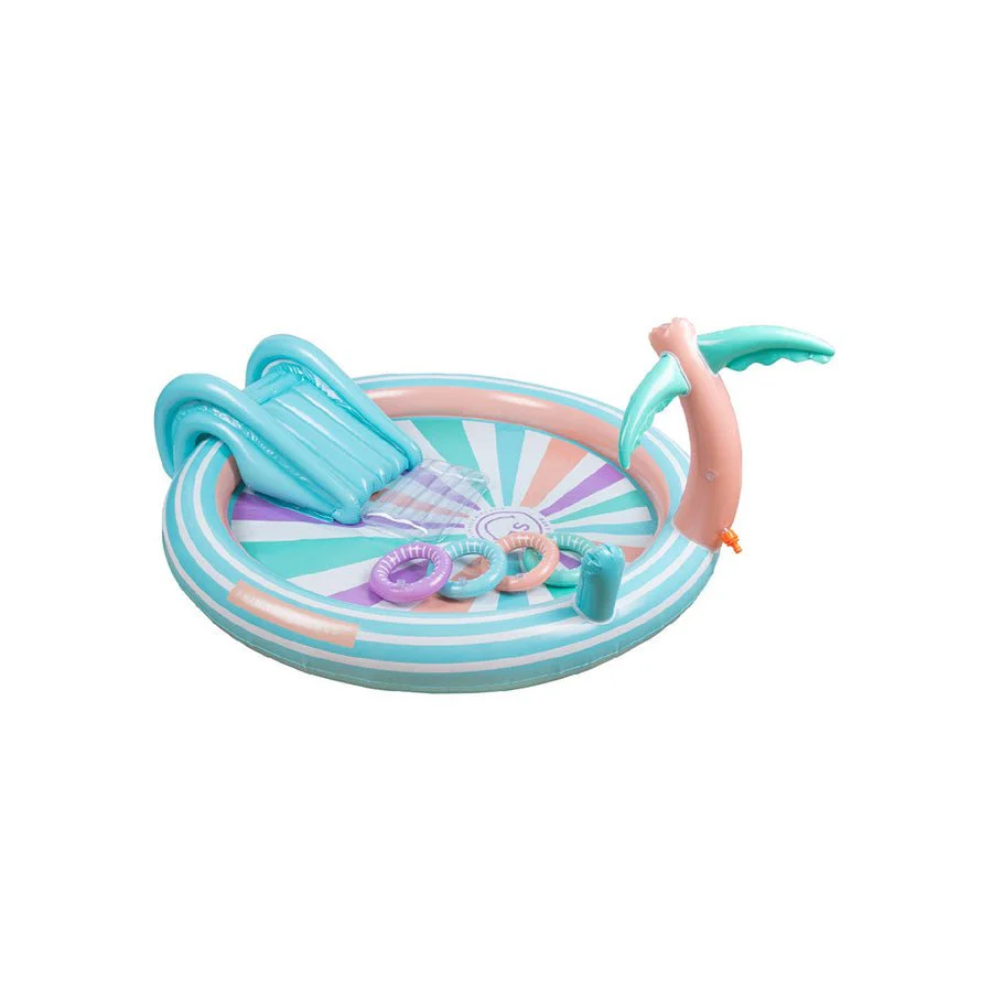 Swim Essentials Zwembad Bright Waves Met Glijbaan En Sproeier