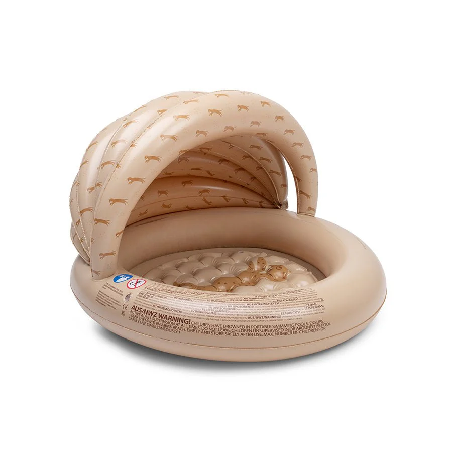 Swim Essentials Zwembad Kind Met Overkapping Beige Leopard